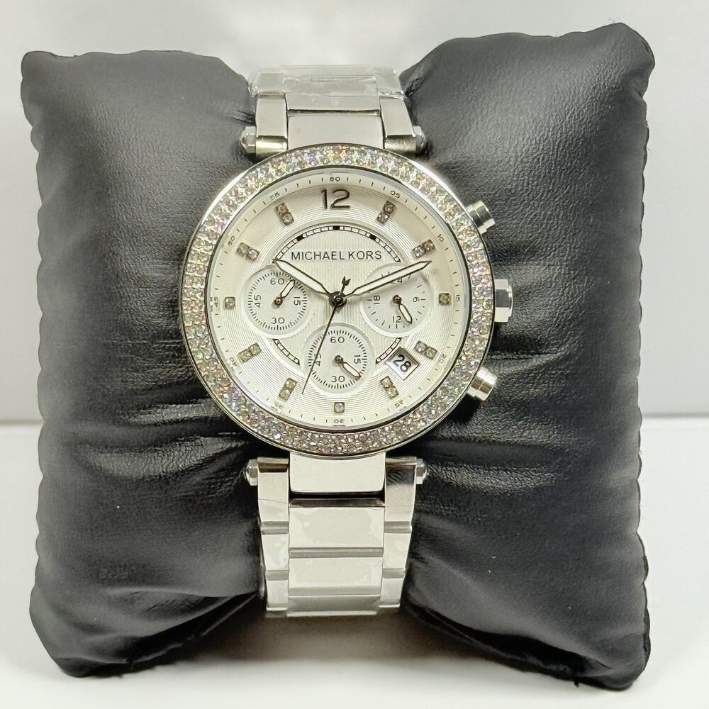 Michael Kors Parker MK5353 Chronograph White Dial Stainless Steel Women's Watch